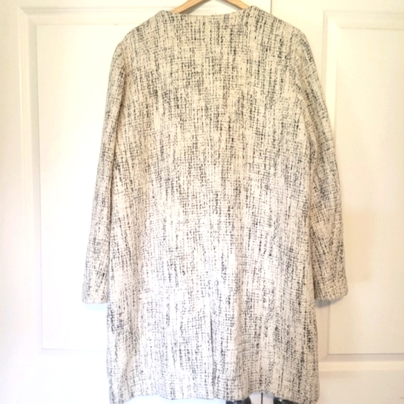 Eileen Fisher Black/white Curve Collar Jacket - Picture 5 of 6